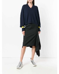 Темно-синий свободный свитер от Maison Margiela