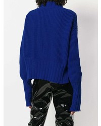 Темно-синий свободный свитер от MSGM
