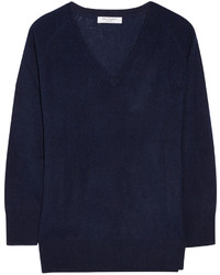 Темно-синий свободный свитер от Equipment