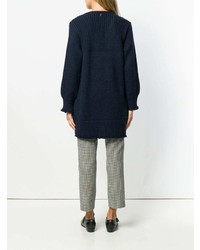 Темно-синий свободный свитер от Dondup