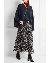 Темно-синий свободный свитер от Chloé