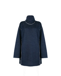 Темно-синий свободный свитер от MM6 MAISON MARGIELA