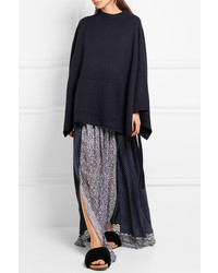 Темно-синий свободный свитер от Chloé