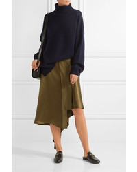 Темно-синий свободный свитер от Tibi