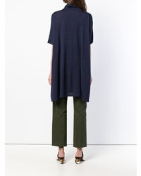 Темно-синий свободный свитер от Jean Paul Knott