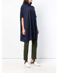 Темно-синий свободный свитер от Jean Paul Knott