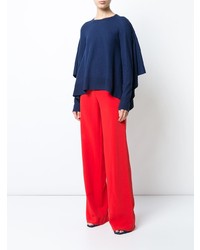 Темно-синий свободный свитер от Sies Marjan