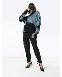 Темно-синий свободный свитер от Off-White