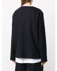 Темно-синий свободный свитер от Barena