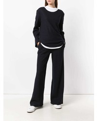 Темно-синий свободный свитер от Barena