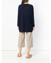 Темно-синий свободный свитер от Twin-Set
