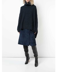 Темно-синий свободный свитер от Adam Lippes