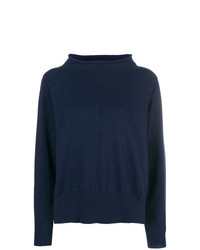 Темно-синий свободный свитер от Semicouture