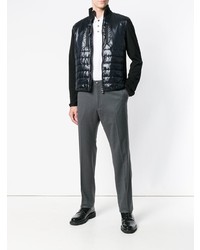 Мужской темно-синий стеганый бомбер от Z Zegna