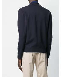 Мужской темно-синий стеганый бомбер от Z Zegna