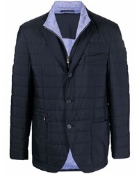 Мужской темно-синий стеганый пиджак от Corneliani