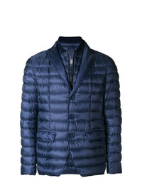 Мужской темно-синий стеганый пиджак от Herno