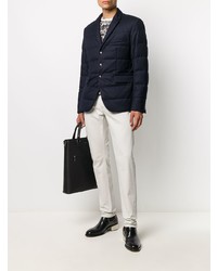 Мужской темно-синий стеганый пиджак от Moncler