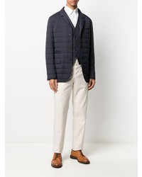 Мужской темно-синий стеганый пиджак от Brunello Cucinelli