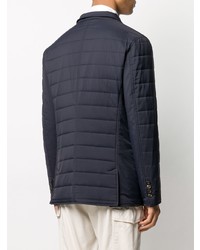 Мужской темно-синий стеганый пиджак от Brunello Cucinelli