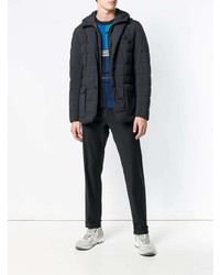 Мужской темно-синий стеганый пиджак от Moncler