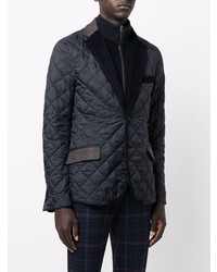 Мужской темно-синий стеганый пиджак от Etro