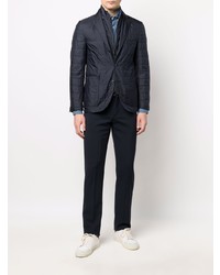 Мужской темно-синий стеганый пиджак от Corneliani
