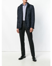 Мужской темно-синий стеганый пиджак от Corneliani