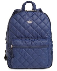 Темно-синий стеганый рюкзак
