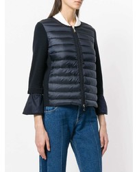 Женский темно-синий стеганый свитер на молнии от Moncler