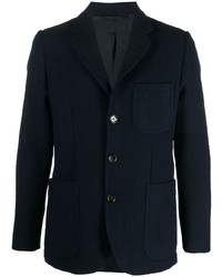 Мужской темно-синий твидовый пиджак от Aspesi