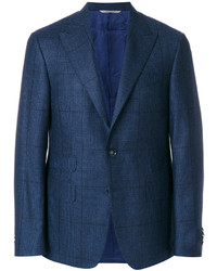 Мужской темно-синий твидовый пиджак от Canali