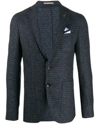 Мужской темно-синий твидовый пиджак от Paoloni