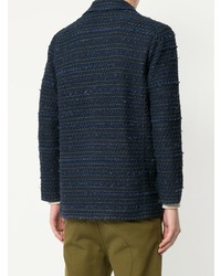 Мужской темно-синий твидовый пиджак от Coohem