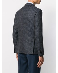 Мужской темно-синий твидовый пиджак от Paoloni