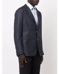 Мужской темно-синий твидовый пиджак от Canali