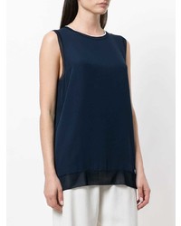 Темно-синий топ без рукавов от Theory