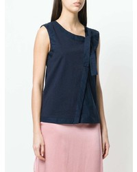 Темно-синий топ без рукавов от Marni