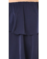 Темно-синий топ с открытыми плечами от MLM Label