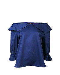 Темно-синий топ с открытыми плечами от Paule Ka