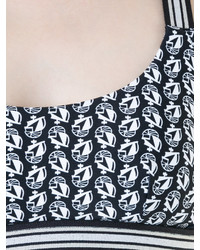 Темно-синий укороченный топ с принтом от The Upside