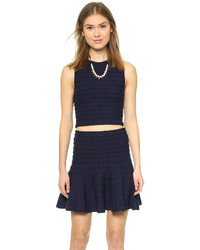 Темно-синий укороченный топ от Alice + Olivia