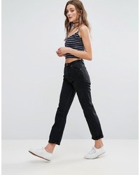 Темно-синий укороченный топ от Glamorous