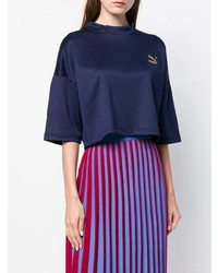 Темно-синий укороченный топ от Puma