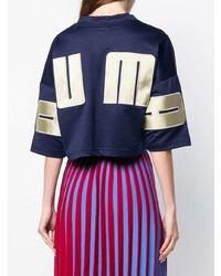 Темно-синий укороченный топ от Puma