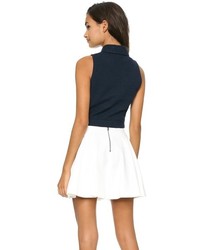 Темно-синий укороченный топ от Alice + Olivia