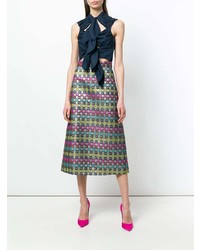 Темно-синий укороченный топ от Vivetta