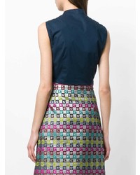 Темно-синий укороченный топ от Vivetta