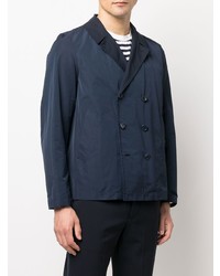 Мужской темно-синий хлопковый двубортный пиджак от Paltò
