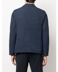 Мужской темно-синий хлопковый двубортный пиджак от Paltò